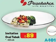 PAŞABAHÇE INVİTATİON OVAL TABAK 33 CM PAŞABAHÇE INVİTATİON OVAL TABAK 33 CM